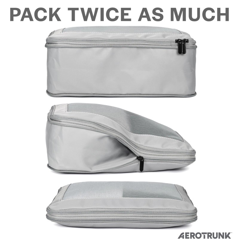 Aerotrunk Compression Packing Cubes for Travel - Luggage Organizer Bags