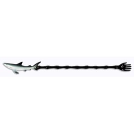 LX Hand Painted Back Scratcher Gray Shark 18"