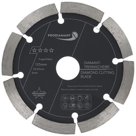 PRODIAMANT Joint Cutter Diameter 125 mm Width 6 mm Milling Disc for Masonry Mortar Joints and Plaster 10 mm Segment Height