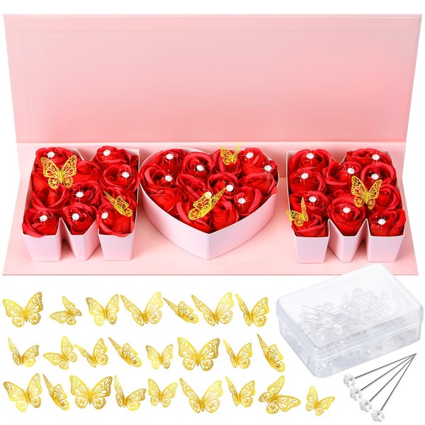 Cholemy Mother's Day MOM Empty Flower Gift Box Letter Shaped