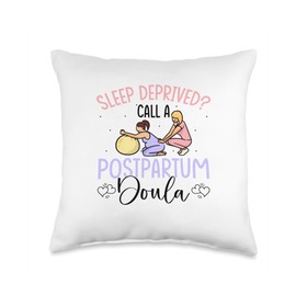 Postpartum Doula Gifts For Doulas Postpartum Doula Child Birth Midwife Throw Pillow, 16x16, Multicolor