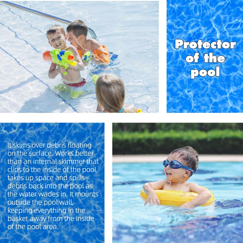 TonGass (Complete Set Universal Fit Above Ground Pool Skimmers (White)