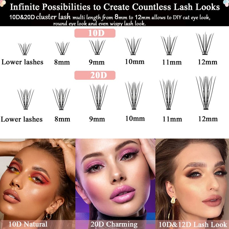 Eyelash Extensions Set, Missicee False Lash Extension Set for Eyelash