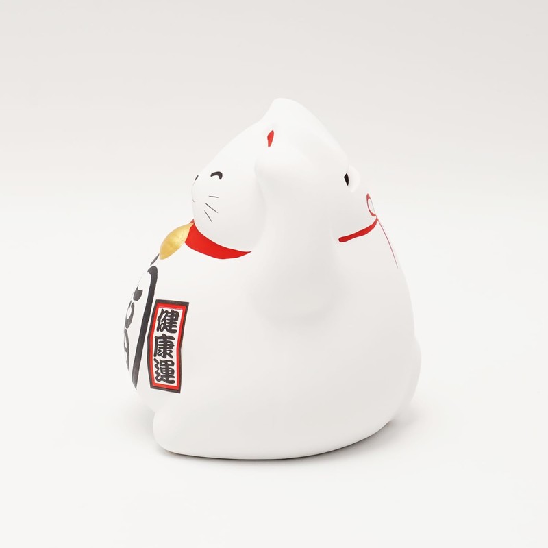 COTONOHA Banko Ware Maneki-Neko Ceramic Piggy Bank - Lucky Cat,