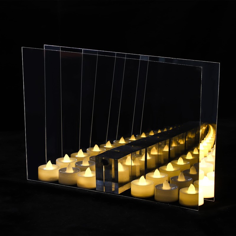 Yookeer 3 Pcs Two Way Mirror Glass, 18x24x0.04 Inch Acrylic