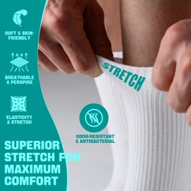 AModaTouch white Athletic socks(6 Pairs) (US, Alpha, One Size, Regular, Regular, grey)