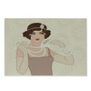 Ambesonne Old Hollywood Cutting Board, Curly Hair Brunette Flapper Girl