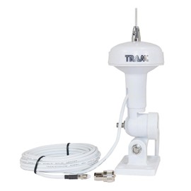 Tram AIS/VHF Marine Antenna, 3dBd Gain, 39" Stainless Steel Whip, 156–162.2MHz Wideband, 150W, 23 ft. RG58 Cable, 1"-24 Thread Mount, Ratchet Mount Included