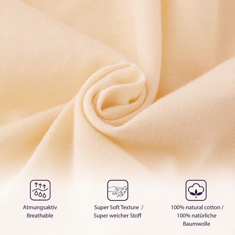 BRIELLE Children's Premium Jersey Fitted Sheet, 100% Combed Cotton, 145