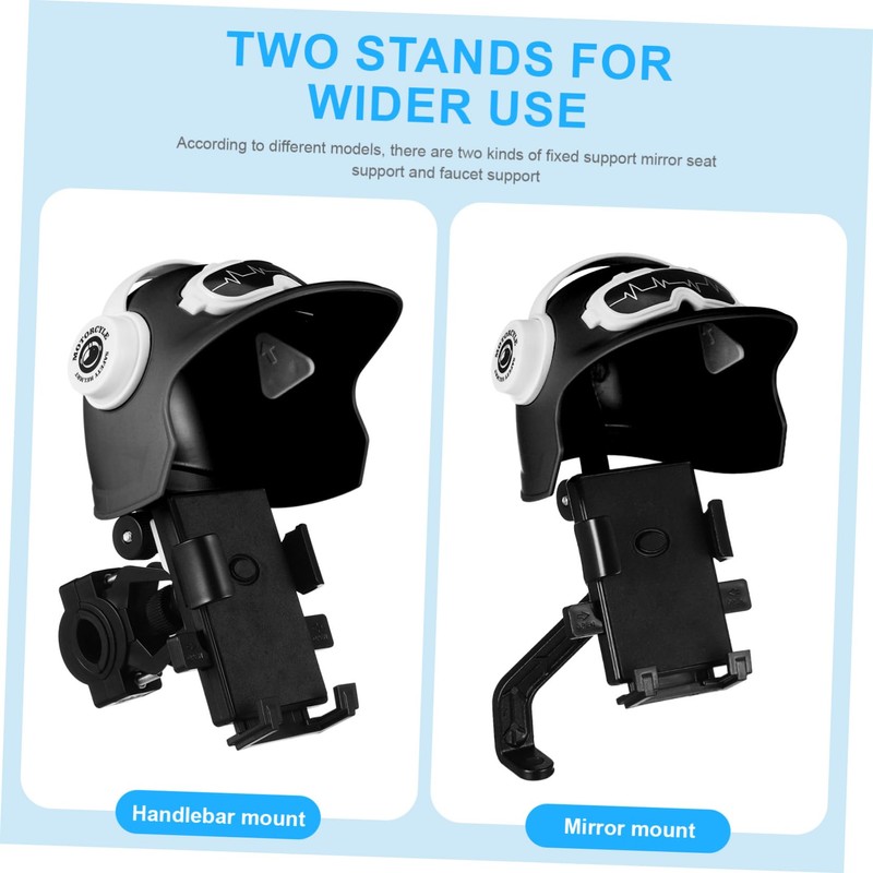 LALAFINA Motorcycle Phone Holder with Sunshade Design Rear Mirror Phone