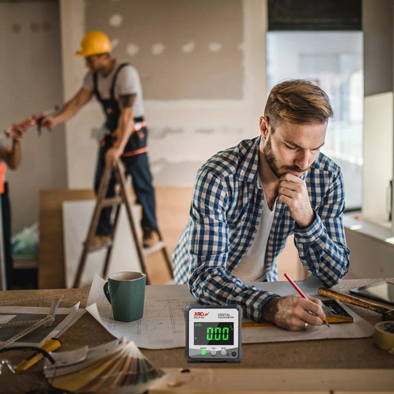 XRCLIF Nivel Digital Inclinómetro De Medición De 360 ° Con