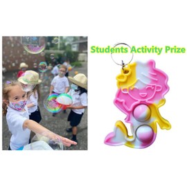 Roaqua 20 packs Bulk Mermaid Backpack Keychain Mini pop fidget For Students Gift And Mermaid Party Favors,Students Bubble Prize for boy and little girl,kids