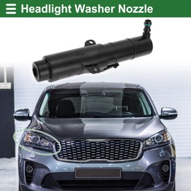 Motoforti Headlight Washer Nozzle Headlight Headlamp Washer Nozzle Jet Sprayer for Mini Cooper 2007-2015 for Mini Clubman 2007-2014 Plastic No.61677157120 Black