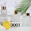 2PCS 50ml/1.7oz Empty Clear Square Glass Diffuser Bottle Diffuser Jars