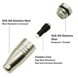 TeenGo Turbo Nozzle, Stainless Steel, Globe Valve, Pressure Washer Turbo Nozzle, 3600 PSI Max, 1/4" Quick Connector (Dual-Orifice 4.0)