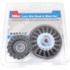 Hilka 51960300 3 pce Wire Brush & Wheel Set for