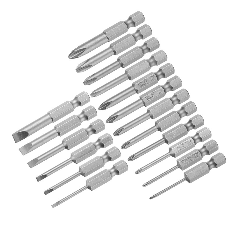 sourcing map 18pcs Slotted Phillips Screwdriver Bit Set SL2-6 PH00(1.6)