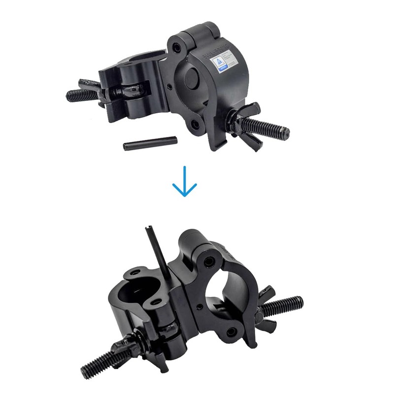 Sarknoah.Black Aluminum Pro Swivel Dual Coupler Clamp.Fits 2″ Tube 1100LB