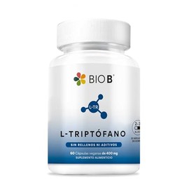 BIO B | L-Triptófano (800mg por porción), 60 Cáps, 100% L-Triptófano | Dormir, Relajación y Estado de Ánimo | Sueño Profundo