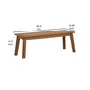 Benjara BM296581 47 in. Natural Acacia Wood Rectangular Bench Brown