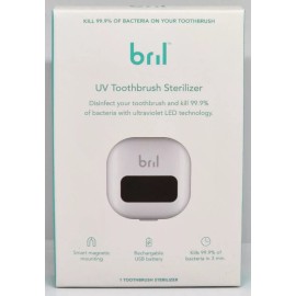 Bril UV Toothbrush Sterilizer White Rechargeable Wall Mount Brand New in Box