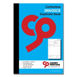 Cherry NCR Invoice Duplicate Book, A5, 50 Sets