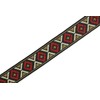 11 Yard Spool 0.98 inch Wide Red&Brown Geometric Diamond Jacquard