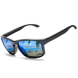 JOGVELO Polarized Sunglasses for Men, Lightweight Sun Glasses with UV Protection for Driving Fishing Golf (Blue)