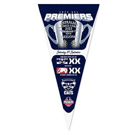 Geelong Cats AFL Footy 2022 Premiers Pennant PH1