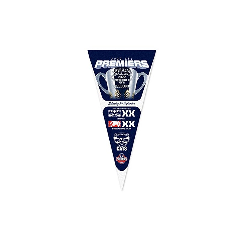 Geelong Cats AFL Footy 2022 Premiers Pennant PH1