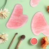AOVIOANDY Gua Sha マッサージツール ローズクォーツ 翡翠 GuaSha フェイシャルツール Gua-Sha ストーン