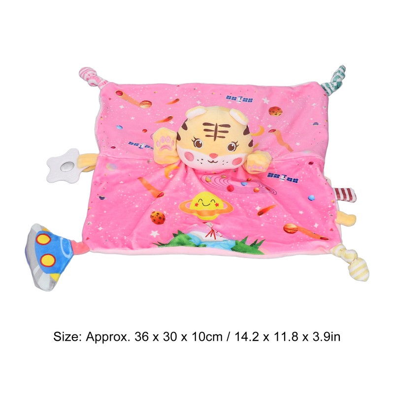 Stuffed Animal Security Blanket Soft Plush Cartoon Cute Tiger Security