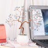 Amogeeli Healing Aquamarine Crystal Copper Money Tree with Ceramic Pot,