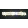 #11076S - 2 Row Rhinestone Barrette - Silver Plated