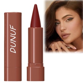 Matte Lip Liner Set,2-in-1 Gradient Lip Liner & Lipstick,Matte Nude Dark Brown Red Lip Liner,Creamy Matte Velvet Lipstick,Long Lasting Waterproof Lipliner Pencil,Smooth Lip Liner Pencil for Women (07)