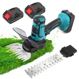 Unbranded Cordless Grass Shear & Shrubbery Trimmer - 2 in 1 Handheld Electric Garden Tool