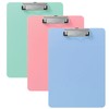 Plastic Clipboards,3 PCS A4 Plastic Writing Pad,Colourful Clip Board, Multicolour