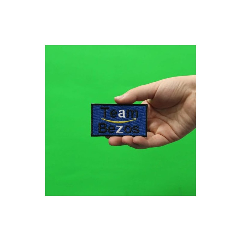 Team Bezos Box Logo Embroidered Iron On Patch