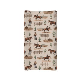 Zanxiantu Horse Baby Changing Pad Cover Infant Newborn Diaper Table Change Mat Sheets Cover Changing Table Covers for Boys Girls-Purple