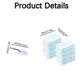 20 PCS Blue Dust Magnet with 1 Extender Handle, Flash Duster Dust Magnet, Dust Magnet Duster Flash, Flash Dust Magnet Refill, Refill Duster for Cleaning Blinds, Home Cleaning, Office Home Fans