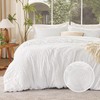 FreshCulture Boho Duvet Cover King Size Boho Bedding,White Tufted King