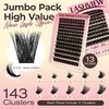 LASHVIEW Lash-Extension-Clusters COMFYLASH D Curl Lash Clusters Natural Look Cluster