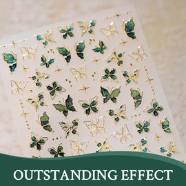 GGUFAY Primavera Fiore Farfalla Adesivi Unghie Nail Art Stickers Autoadesivi Decorazioni Nail Disegni