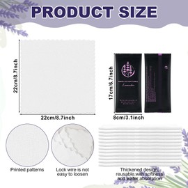 Moist Cotton Towel Bulk Moist Towelettes Individually Wrapped,White Towel Services,Refreshment Pre Moistened Towels for Dentist Travel Sport Party Hotel （Lavender,50)