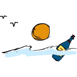 CafePress Floating Bottle Memory Keepsake Jewelry Box, 5"x5"x3.75"