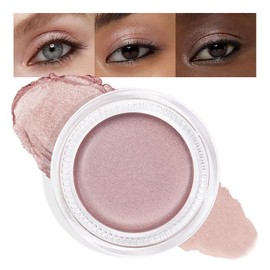 Cream Single Eyeshadow Makeup, Champagne Shimmer Glitter Metallic Eyeshadow, Waterproof Natural Mini Eyeshadow Brightener, sombras en crema para ojos, Blendable, Talc, Paraben & Cruelty Free, 17