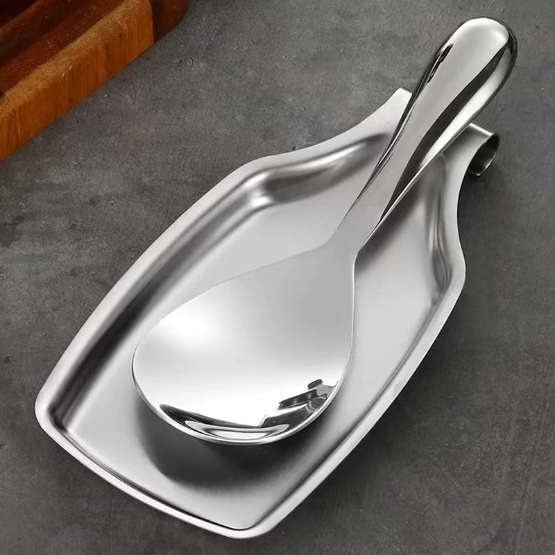 Spoon Rest, Stainless Steel Large Spoon Rest Kitchen Spoon Holder