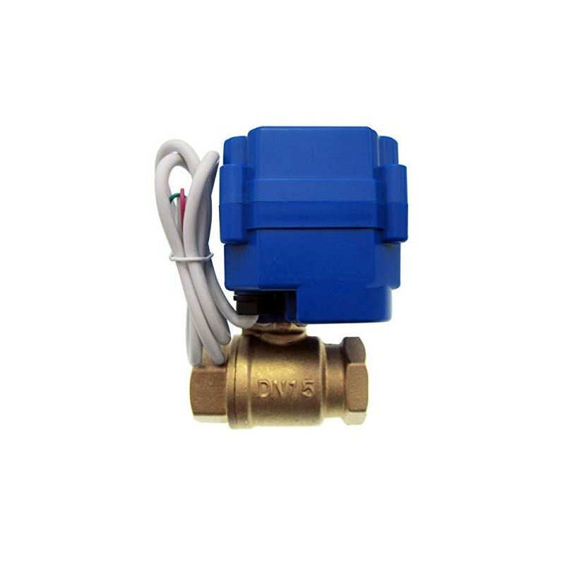 SENSTREE 1/2" Motorized Ball Valve, Brass Electric Ball Valve, DC9-24V