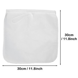 2 Pack Reusable 150 Micron Fine Mesh Bag Nut Milk Bag, Nylon Nut Bag Strainer for Straining FruitJuice,Apple Grape Wine Press,NutMilk,Yogrut,Doufu,Almond, Coffee with Drawstring (11.8x11.8in)