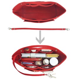 YIICOOLY Felt Tote Handbag Purse Organizer Insert Divider Shaper Bag in Bag